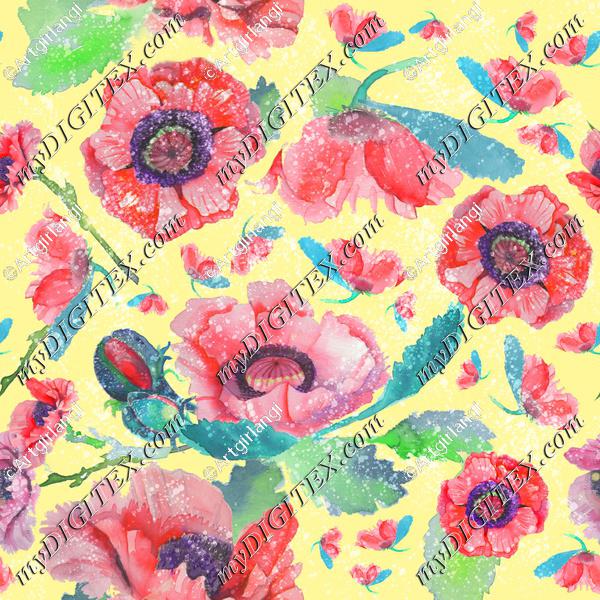 poppyfloral with layers and paint