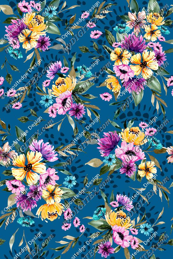 Daphnie Floral Garden V02 - Blue 02