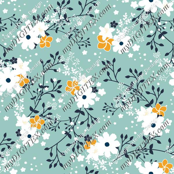 Minty Yellow Floral Garden-01