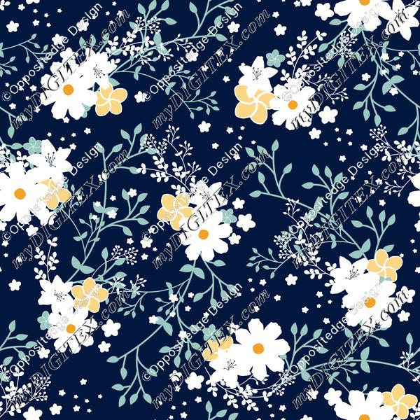 Navy Blue Floral Garden-01