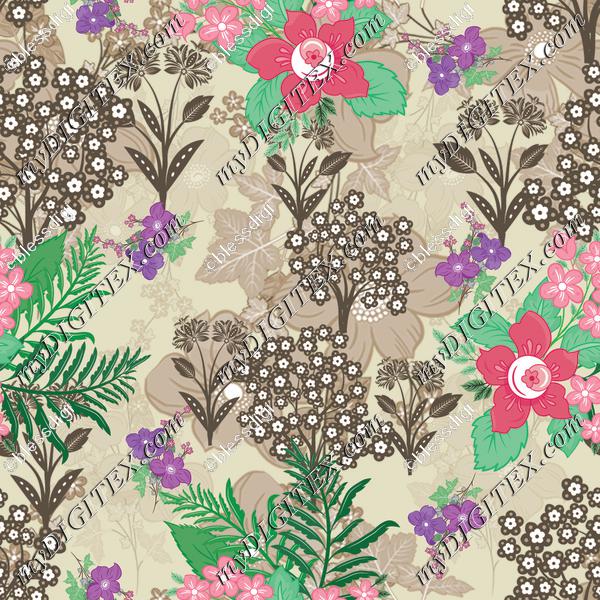 Seamless repeat pattern floral