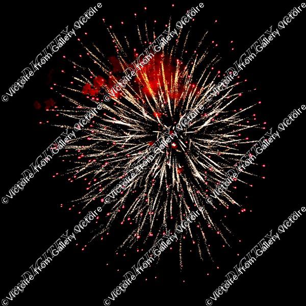 1x1 Fireworks Red