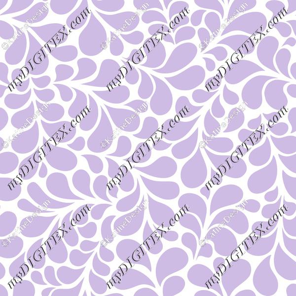 Splash lilac color flourishes with drops ornamental pattern style. Violet floral background