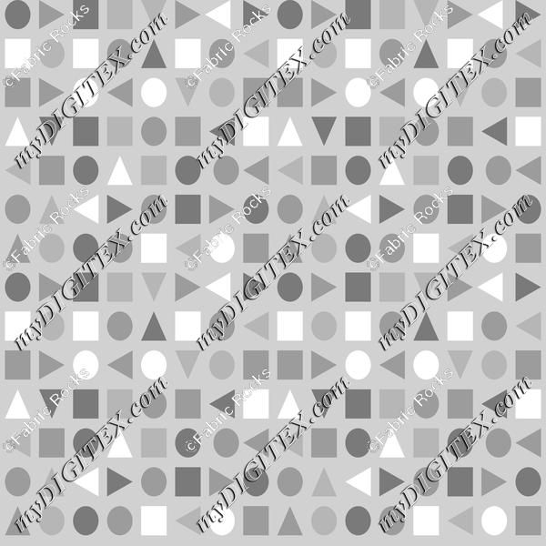 Soft Greys - Geometric Shapes