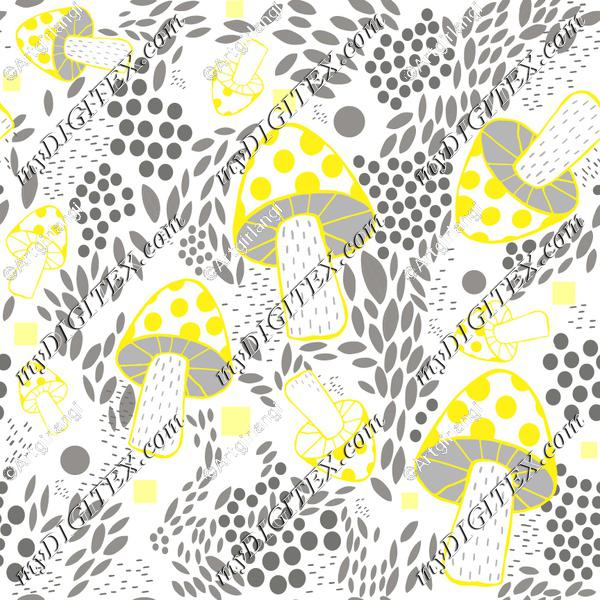 yellow and gray mushroom-01