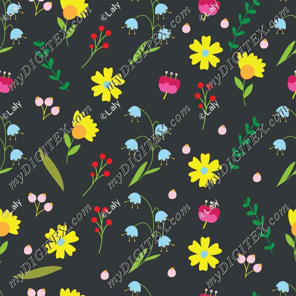 Flowers on a grey background