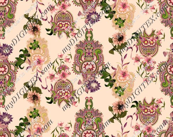 paisley indian floral print