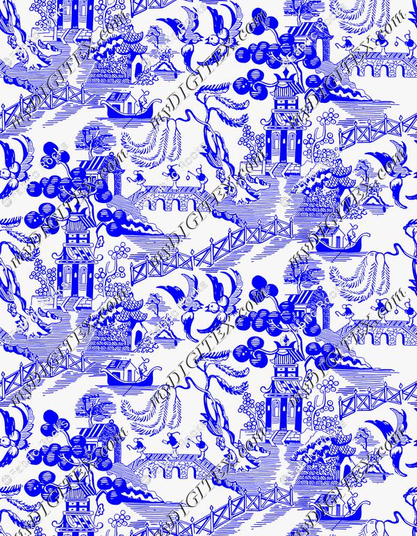 Blue Willow Chinoiserie 1