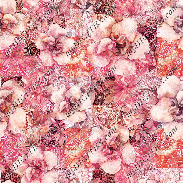 Paisley floral print