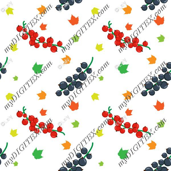 Fruits and leaves pattern