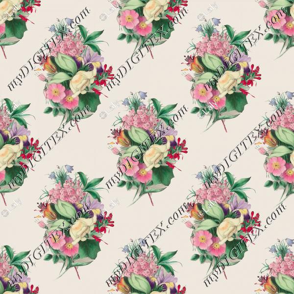 Flowers bouquets pattern painting