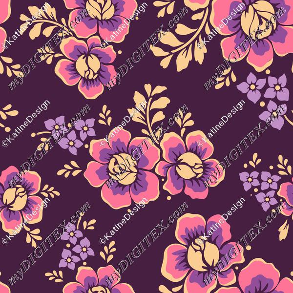 flowers-5657172 seamless pattern purple