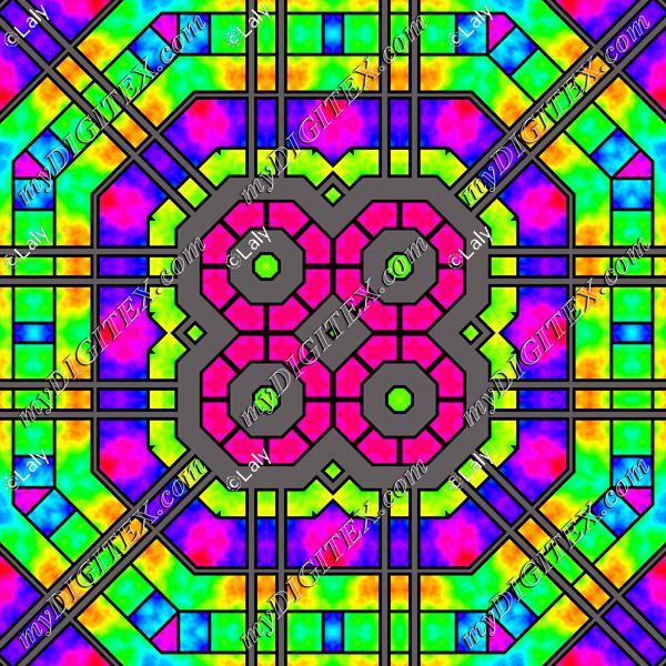 Colorful gradient hexagons