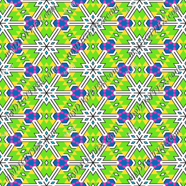 Stars in hexagons pattern