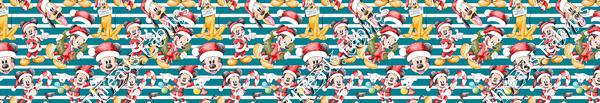 Christmas Mickey Blue Stripe