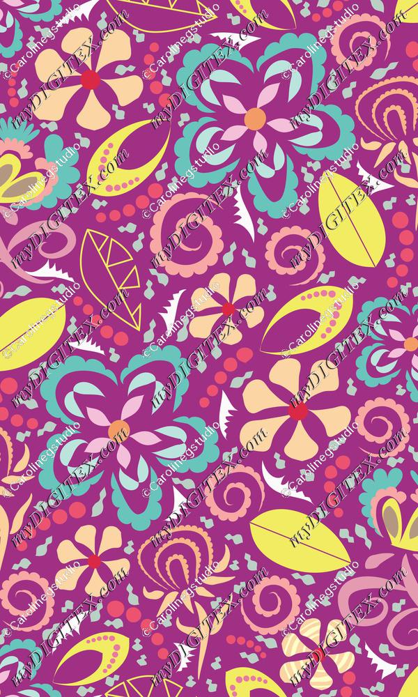Whimsy Floral Purple