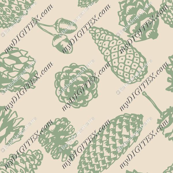 Pincones and Insects-12x12-300-Pinecones-G018