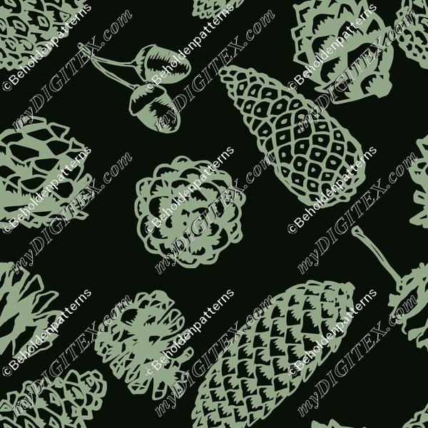 Pincones and Insects-12x12-300-Pinecones-G003