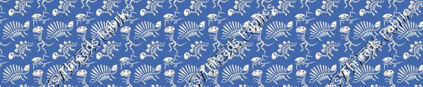 Dinosaur Bones Blue Small