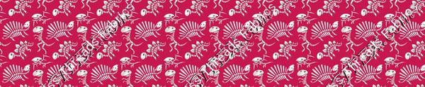 Dinosaur Bones Red Small