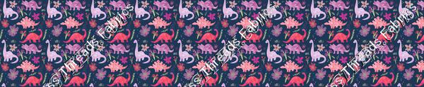 Dinosaur Flower Navy Small