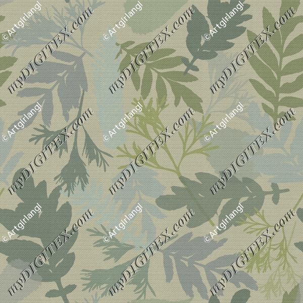 Leaf Collection Beige Muted Texture