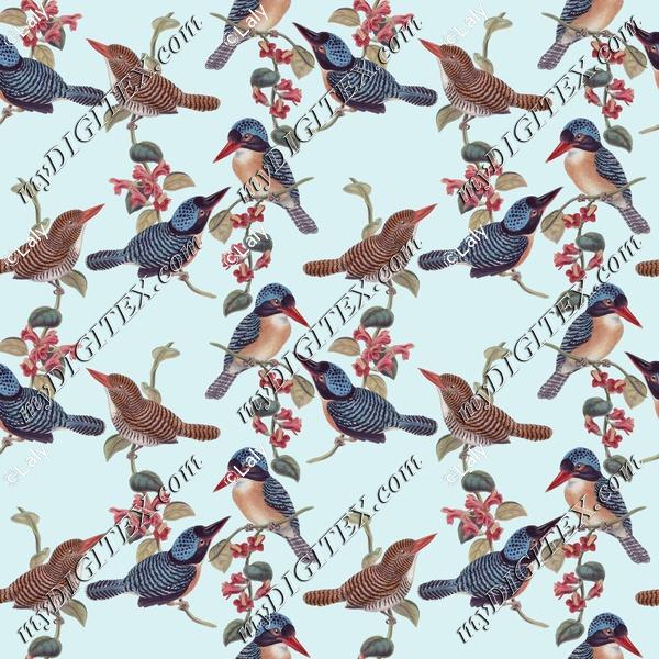 Vintage birds wallpaper