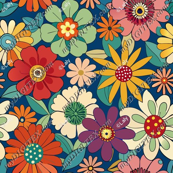 Flowers in vintage colors