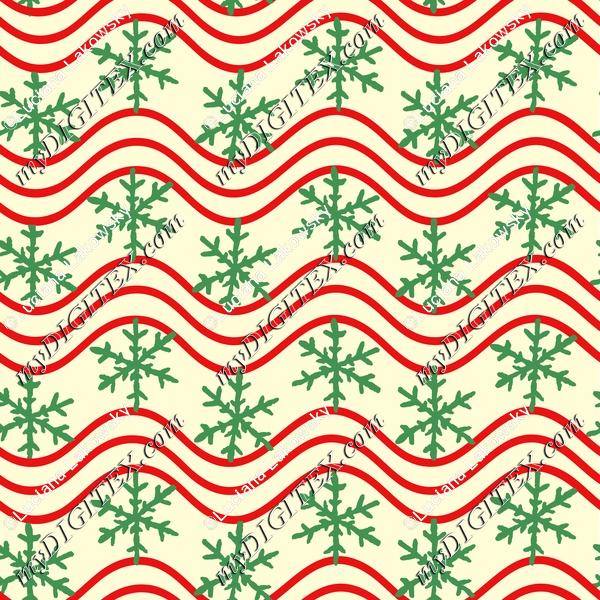 Festives snowflake stripes