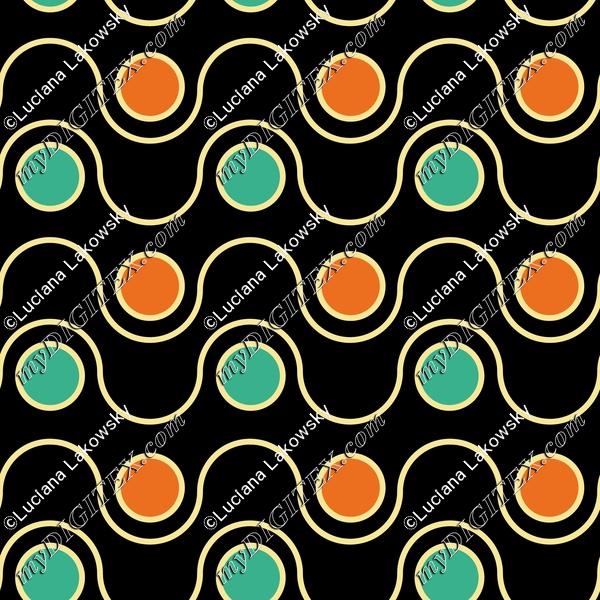 Abstract retro 70's geometrical pattern