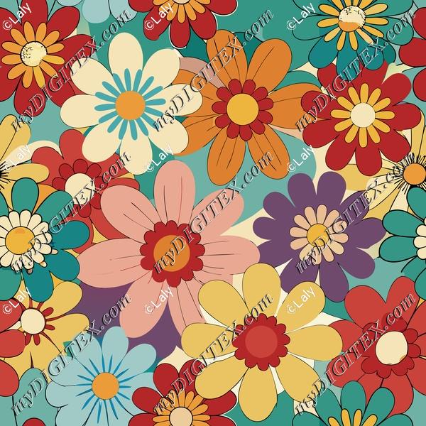 Flowers in vintage colors