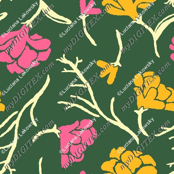 Dark elegant floral pattern