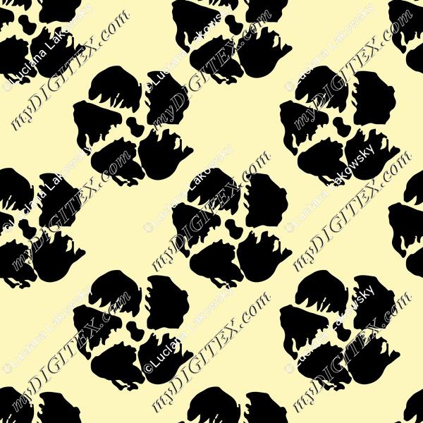 Black and white polka dot floral pattern