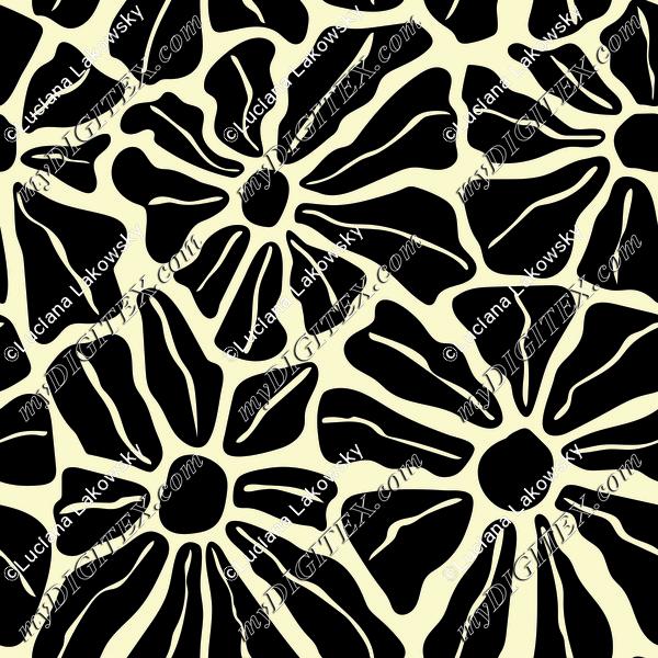 Abstract floral tile motif