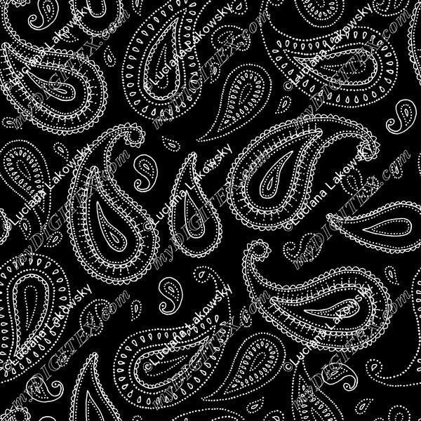 Dark elegant paisley bandana