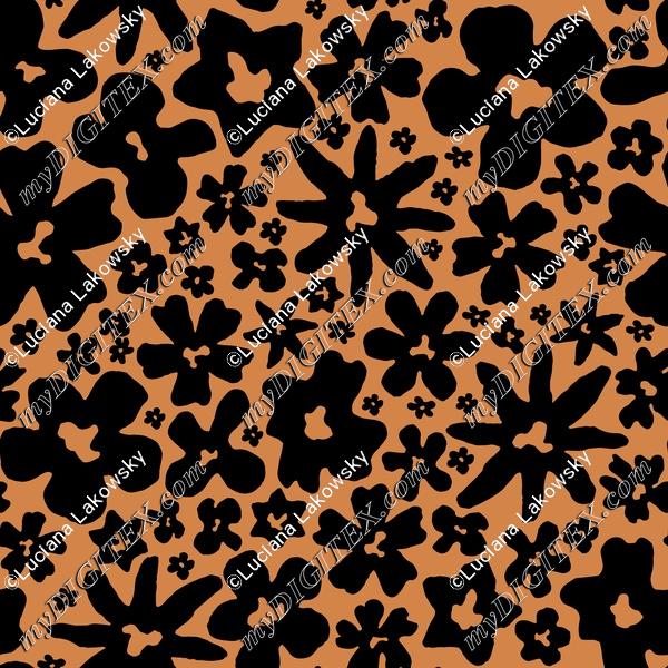 Cute animal print floral pattern