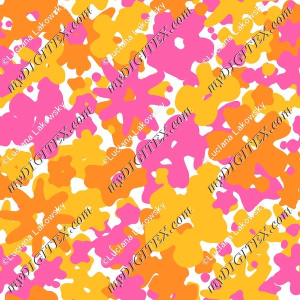 Colorful ditsy floral pattern