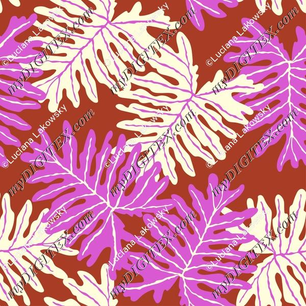 Colorful tropical leaves pattern