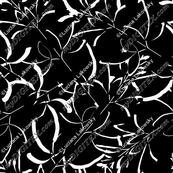 Abstract floral leaves pattern