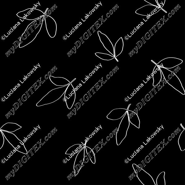 Elegant dark minimal leaves design