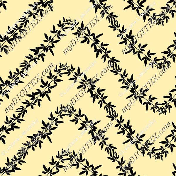 Chevron floral leaves pattern