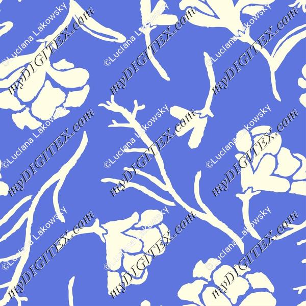 Cute periwinkle floral pattern