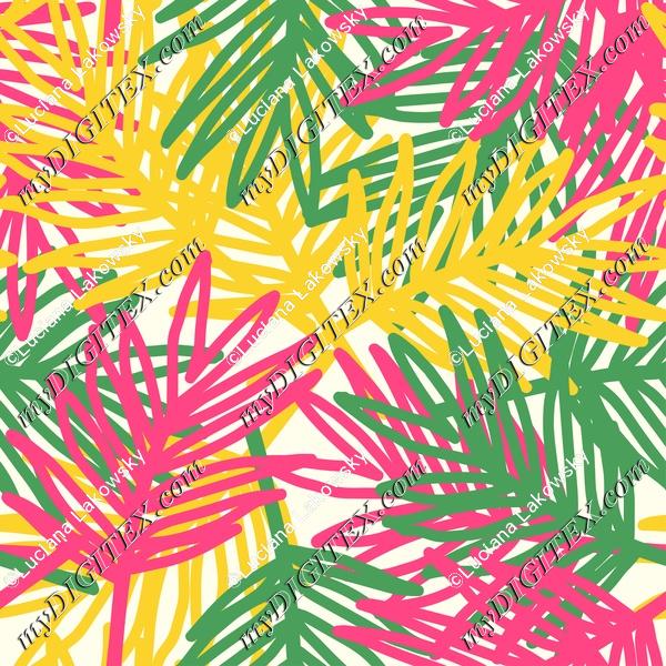 Colorful tropical leaves design