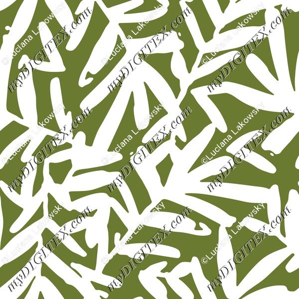 Monochrome floral leaves