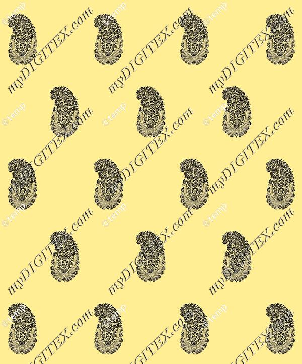 Classic Paisley Buti Allover Print – Traditional Ambi Design for Kurti, Saree & Dress Material