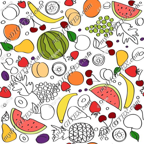 Doodle fruits