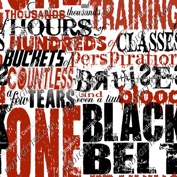 One Black Belt (on white)