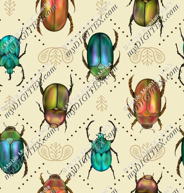 Beetle Bling - Bronze & Jade