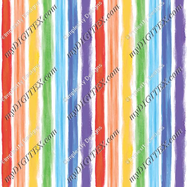 Rainbow Watercolor Stripes