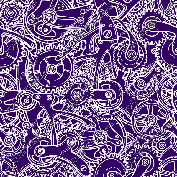 Sketchy Gears (on purple)